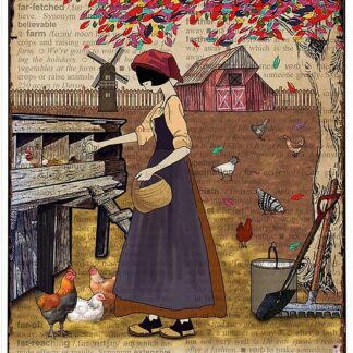 8"x12" Metal Sign Look Dictionary Lived Happily Chicken Farm Girl