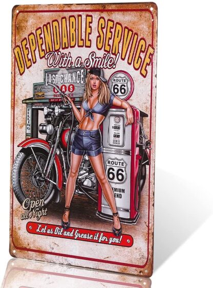 8"x12" Gas Service Metal Sign Garage Sign