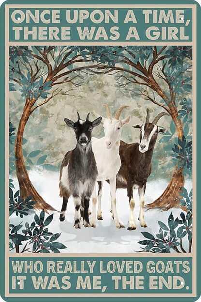 8"x12" Funny Goats Decor and Goats lovers Gift Farm Decor Tin Sign