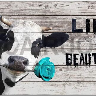 12"x8" Life is Beautiful Wall Art Metal Tin Sign