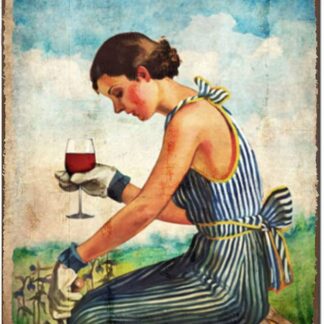 8"x12" Funny Garden And Wine Lady That's What I Do I Garden I Drink And I Know Things Tin Sign