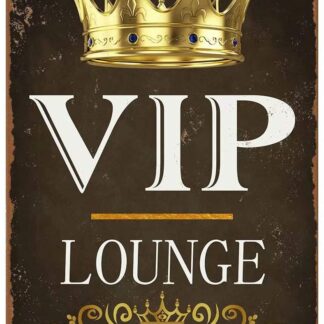 8"x12" Vintage Metal Tin Sign - VIP Lounge
