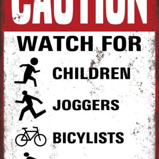 8"x12" Caution Watch for Children Metal Tin Sign