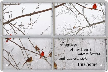 8"x12" Tin Sign A Big Piece of My Heart Lives in Heaven and Watches Over This Home