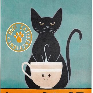 8"x12" Metal Tin Sign Black Cat Brew Dark Roast