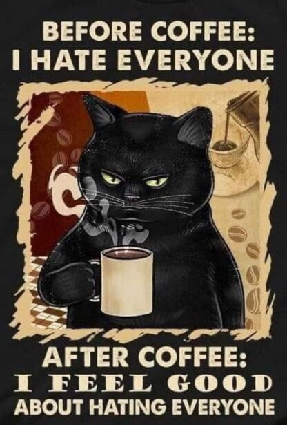 8"x12" Funny Black Cat Metal Tin Sign