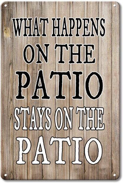 8"x12" Funny Patio Metal Tin Sign