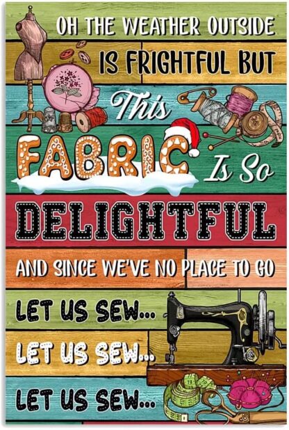 8"x12" Sewing Room Decor Metal Sign