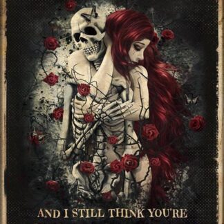 8"x12" I See Your Scars Skull Couple Tin Sign