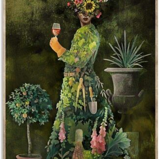 8"x12" Easily Distracted by Garden and Wine Metal Tin Sign