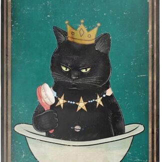 8"x12" Funny Novelty Tin Sign Cat Take A Bath You Dirty Hippie