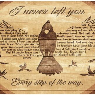 8"x12" Vintage Tin Sign Cardinal Bird I Never Left You Every Step of The Way