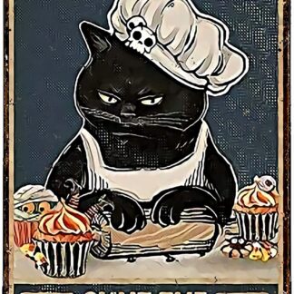 8"x12" I Just Baked You Some Shut The Fucupcake Funny Cat Tin Sign