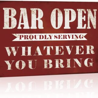 8"x12" Vintage Bar Open Metal Tin Sign