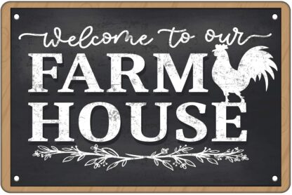 8'x12" Metal Tin Sign Welcome to My Farmhouse