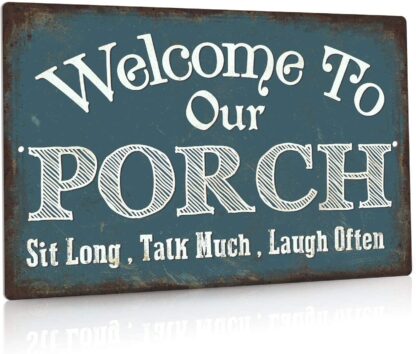 8"x12" Welcome to Our Porch Metal Tin Sign