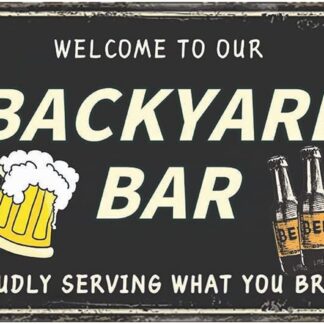 8"x12" Funny Backyard Metal Tin Sign