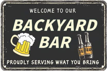 8"x12" Funny Backyard Metal Tin Sign