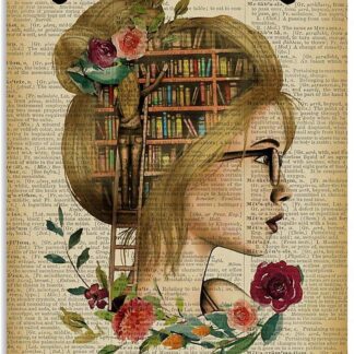 8"x12" Just A Girl Who Loves Books Metal Tin Sign