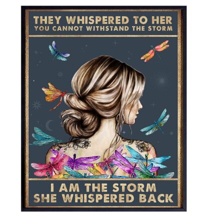 8"x12" They Whispered to Her You Cannot Withstand The Storm Tin Sign