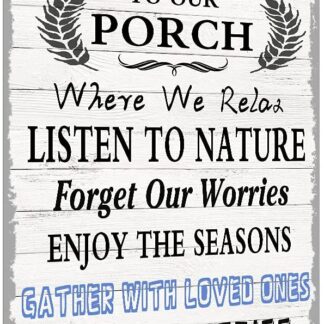 8"x12" Metal Tin Sign Welcome to Our Porch