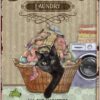 8"x12" Funny Black Cat Metal Tin Sign