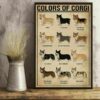 8"x12" Colors Of Corgis Tin Sign Metal