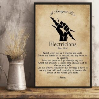 8"x12" Metal Tin Sign - A Prayer For Electrician