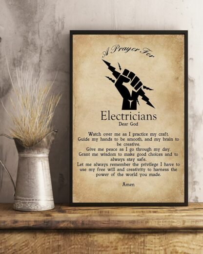 8"x12" Metal Tin Sign - A Prayer For Electrician
