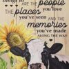 8″x12″ Metal Aluminum Sign - Cow and Sunflower The Best Things in Life