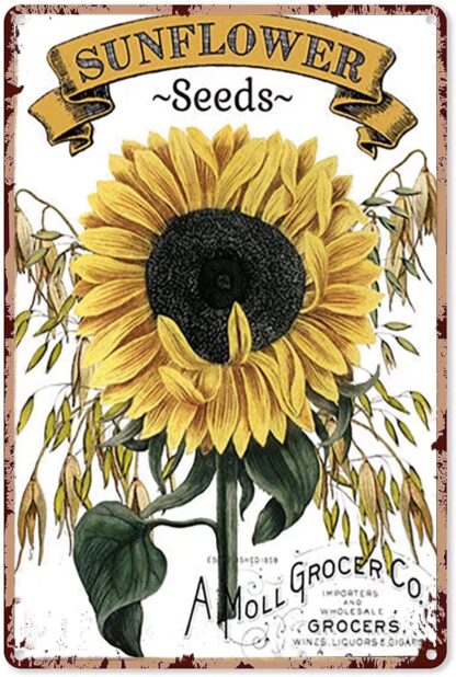 8″x12″ Funny Sunflower Seeds Aluminum Sign