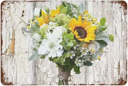 8″x12″ Wall Decor Sunflowers Aluminum Sign