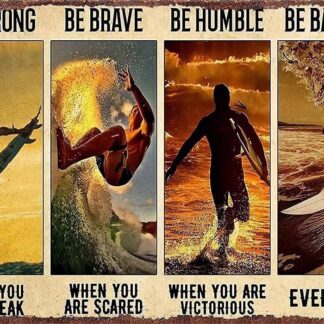 8″x12″ Wall Decor Surfing Man Aluminum Sign