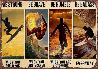 8″x12″ Wall Decor Surfing Man Aluminum Sign