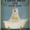8″x12″ Polar Bear Bathroom Aluminum Sign