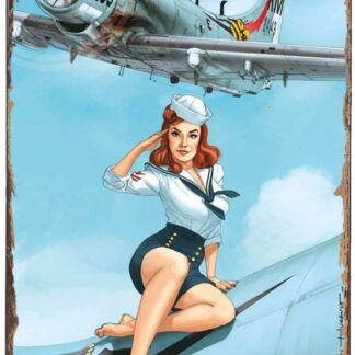 Air Force Pin Up Girl Metal Plaque 8x12 Inch Aluminum Sign