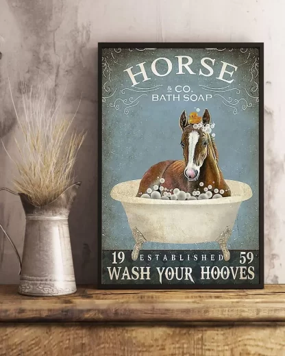 8″x12″ Metal Aluminum Sign - Horse Bath soap-wash Your Hooves