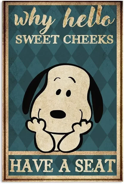 8″x12″ Metal Aluminum Sign - Sweet Cheeks Have A Seat - Image 3