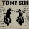 8″x12″ Metal Aluminum Sign - Biker Dad To My Son - Image 3