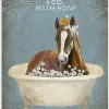 8″x12″ Metal Aluminum Sign - Horse Bath soap-wash Your Hooves - Image 3