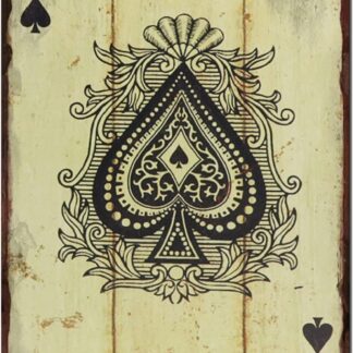 8″x12″ Vintage Poker Wall Decor Metal Aluminum Sign - Spades Ace