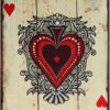 8″x12″ Vintage Poker Wall Decor Metal Aluminum Sign - Heart Ace