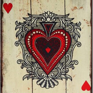 8″x12″ Vintage Poker Wall Decor Metal Aluminum Sign - Heart Ace
