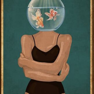 8″x12″ Metal Aluminum Sign - Metal Tin Signs Hippie Girl We're Just Two Lost Souls Swimming in A Fish Bowl