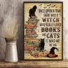 8″x12″ Metal Aluminum Sign - Witch Love Book And Cat