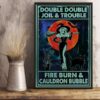 8″x12″ Metal Aluminum Sign - Double Double Toil And Trouble Witch Black Cat