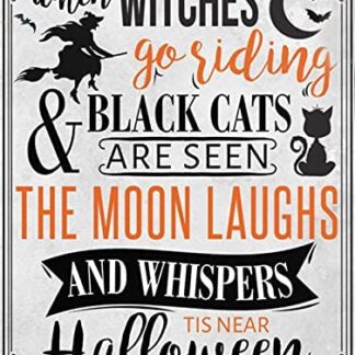 8″x12″ Metal Aluminum Sign - When Witches Go Riding