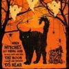 8″x12″ Metal Aluminum Sign - When Witches Go Riding and Black Cats are Seen Halloween