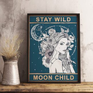 8″x12″ Vintage Style Aluminum Sign - Stay Wild Moon Child