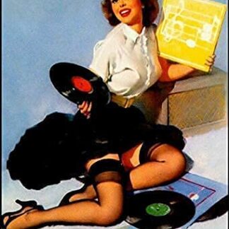 8″x12″ Vintage Style Aluminum Sign Music Pin Up Girl